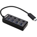 Aok Group Inc Dyconn HUB4B-P Portable 4-Port USB 3.0 Hub HUB4B-P